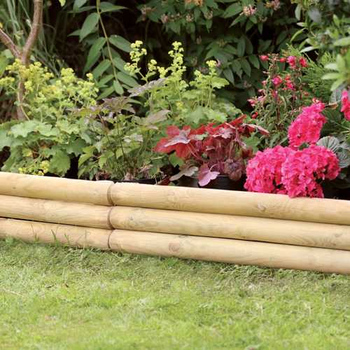 Horizontal Log Edging