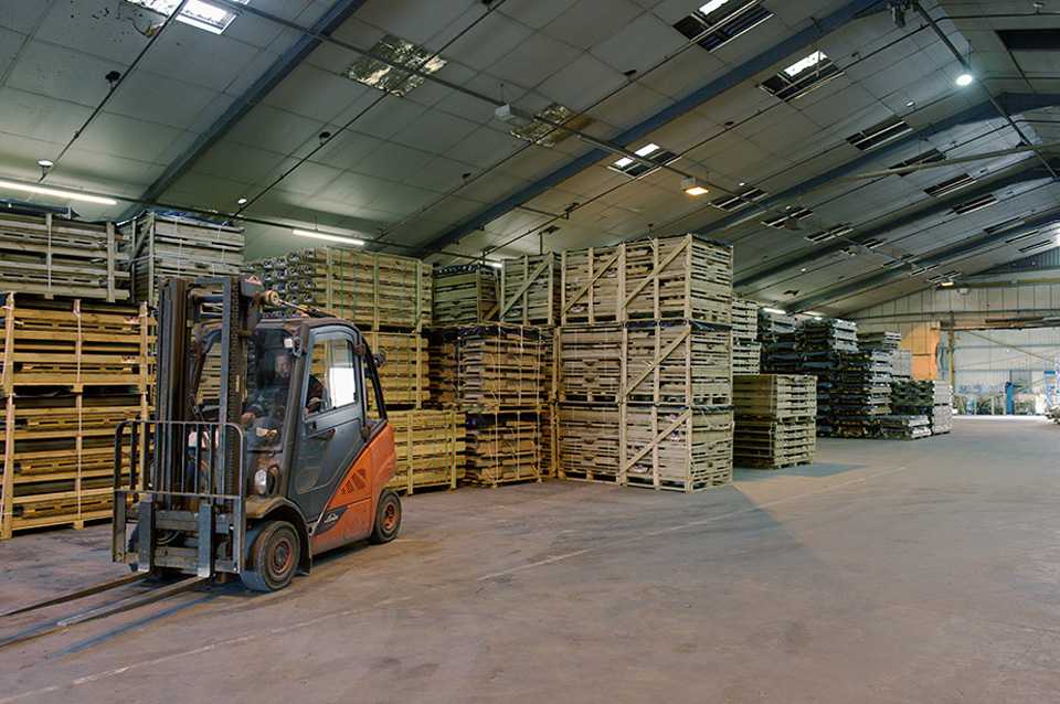 Zest PEFC Products Stacked in warehouse