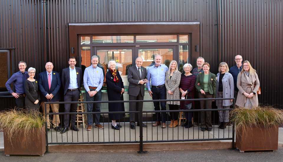 The new design.shed was opened by The Rt Hon. Lord Barry Jones, welcoming the P+A Group management and family