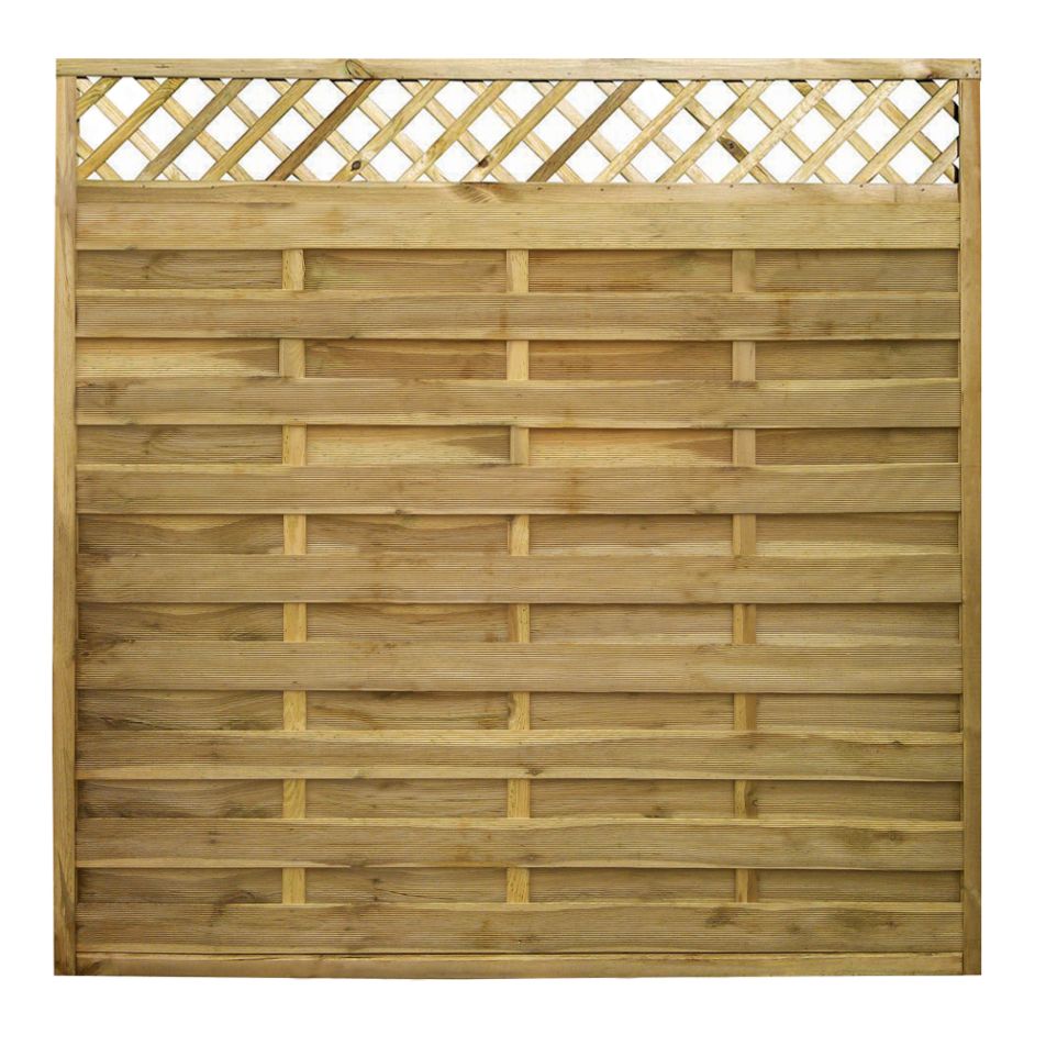 San Remo Flat Top with Trellis Fence Panel