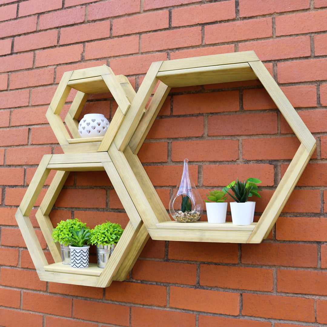 Honeycomb Shelf Set of 3
