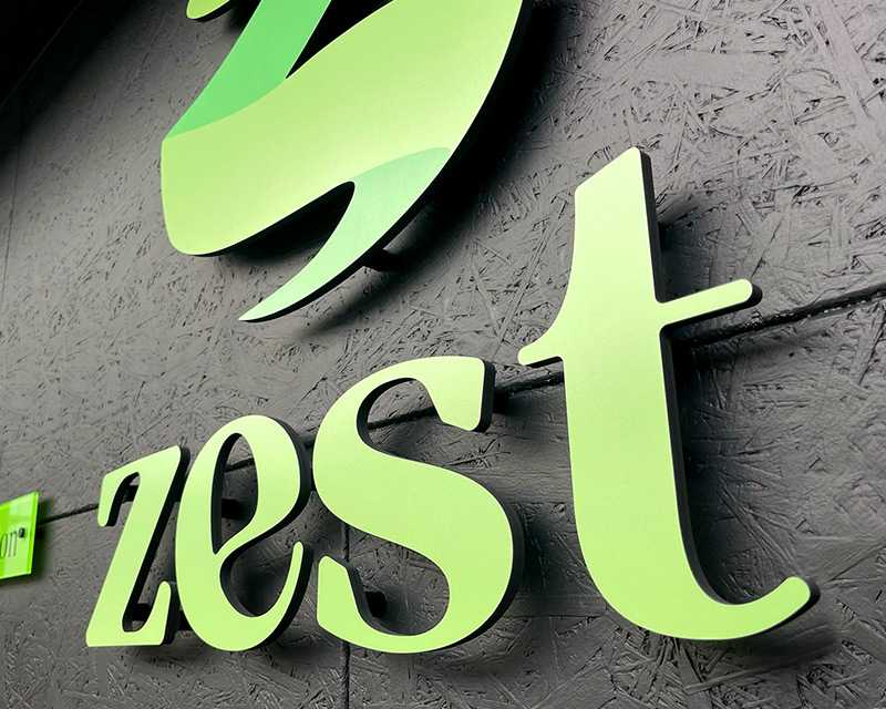 Introducing our new Zest branding and logo at the design.shed in Saltney